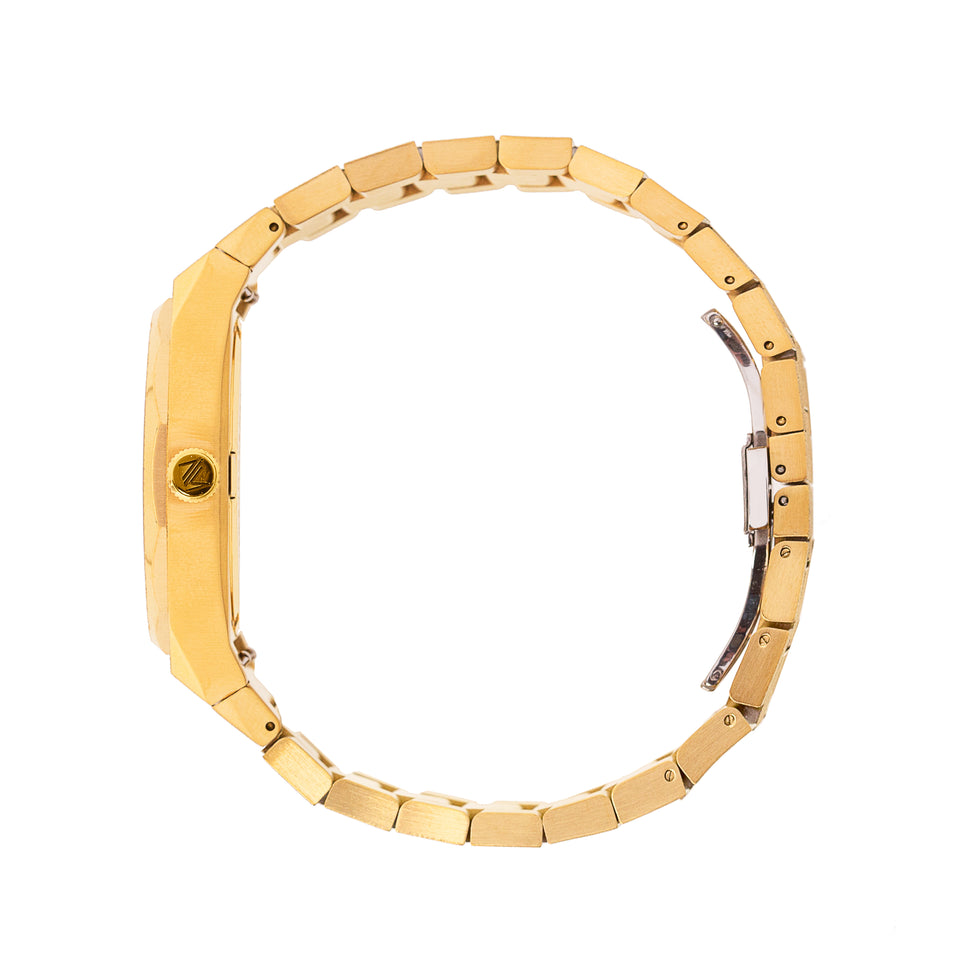 reloj moderno oro hombre