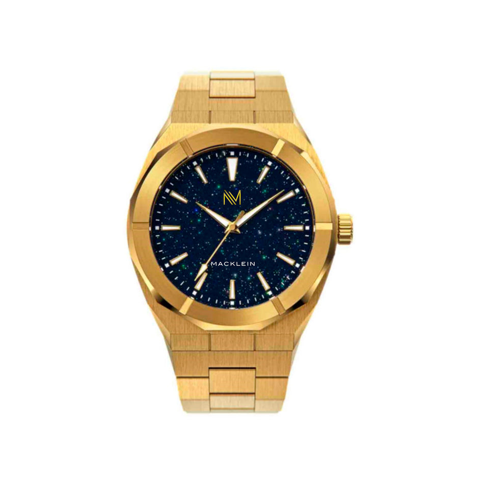 reloj moderno de oro